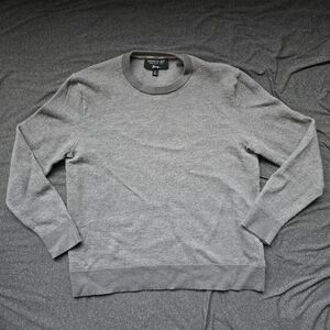 Banana Republic Baruffa Sweater Womens XL Gray Merino Extra Fine Italian Wool